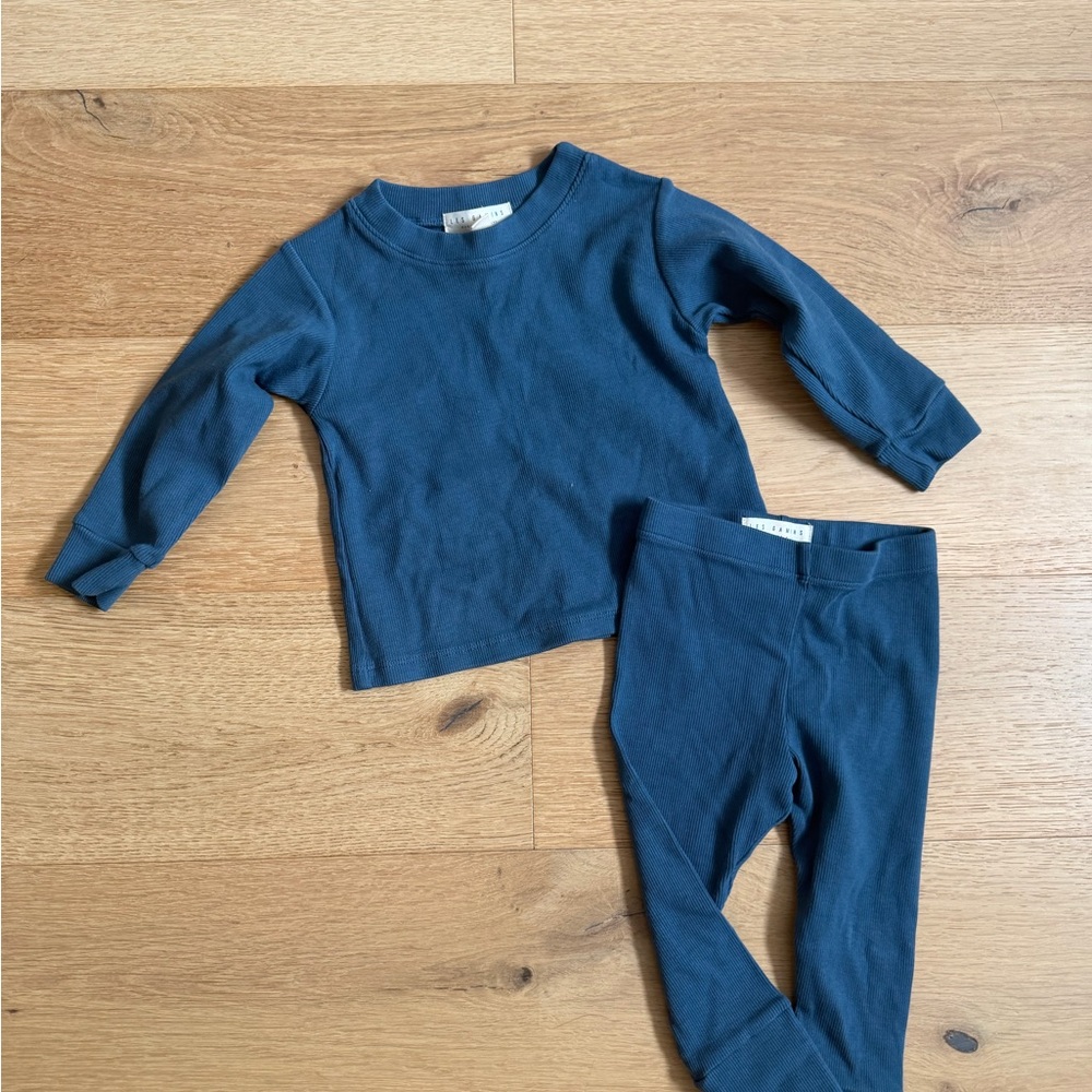 Les Gamins Ribbed Long Sleeve Shirt and Pants Set